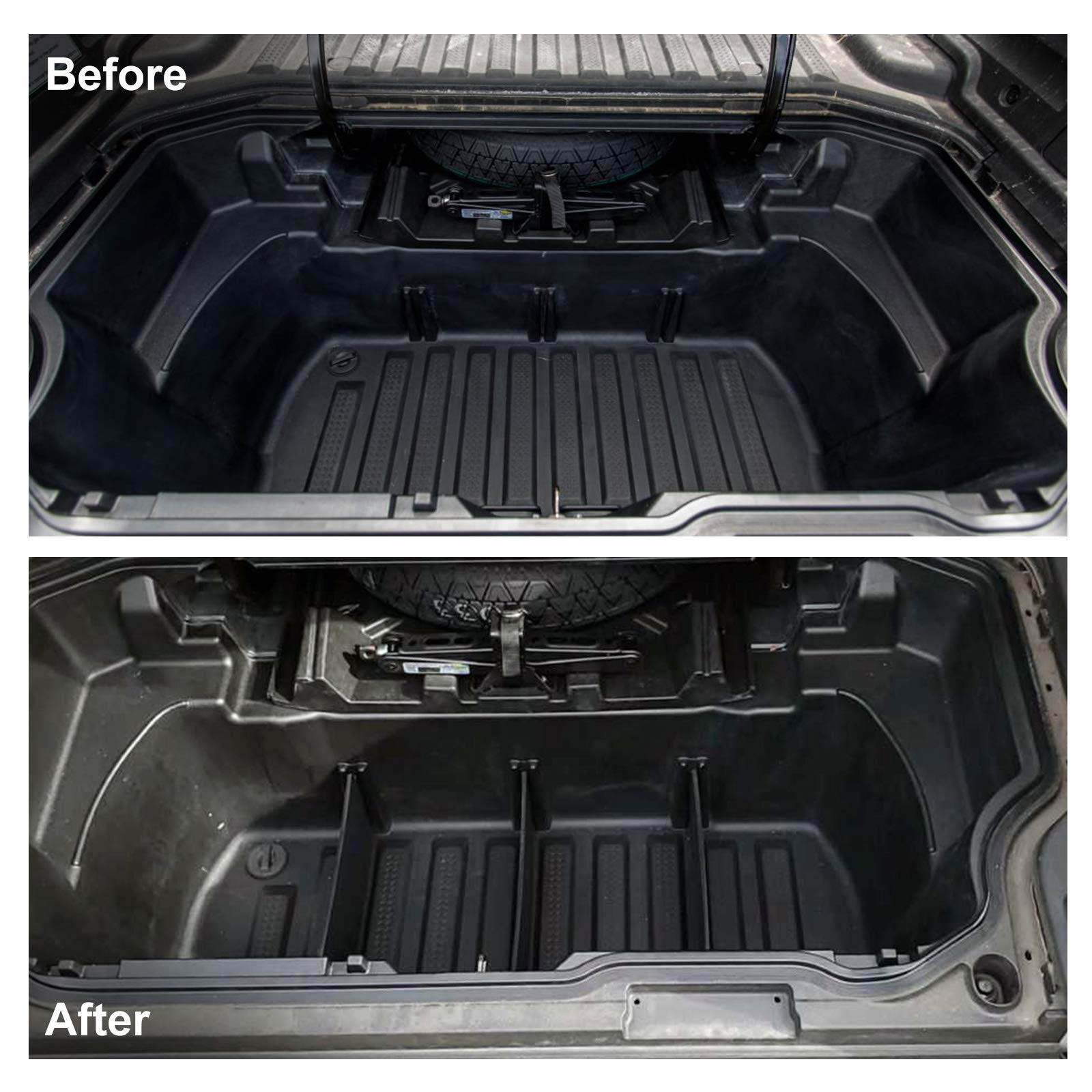 HAKA TOUGH trunk divider side-angle for Ridgeline showcasing stable cargo layout.