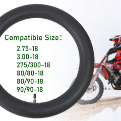 HAKSNGCL inner tube 2.75-18 compatibility for dirt bikes and MTBs.