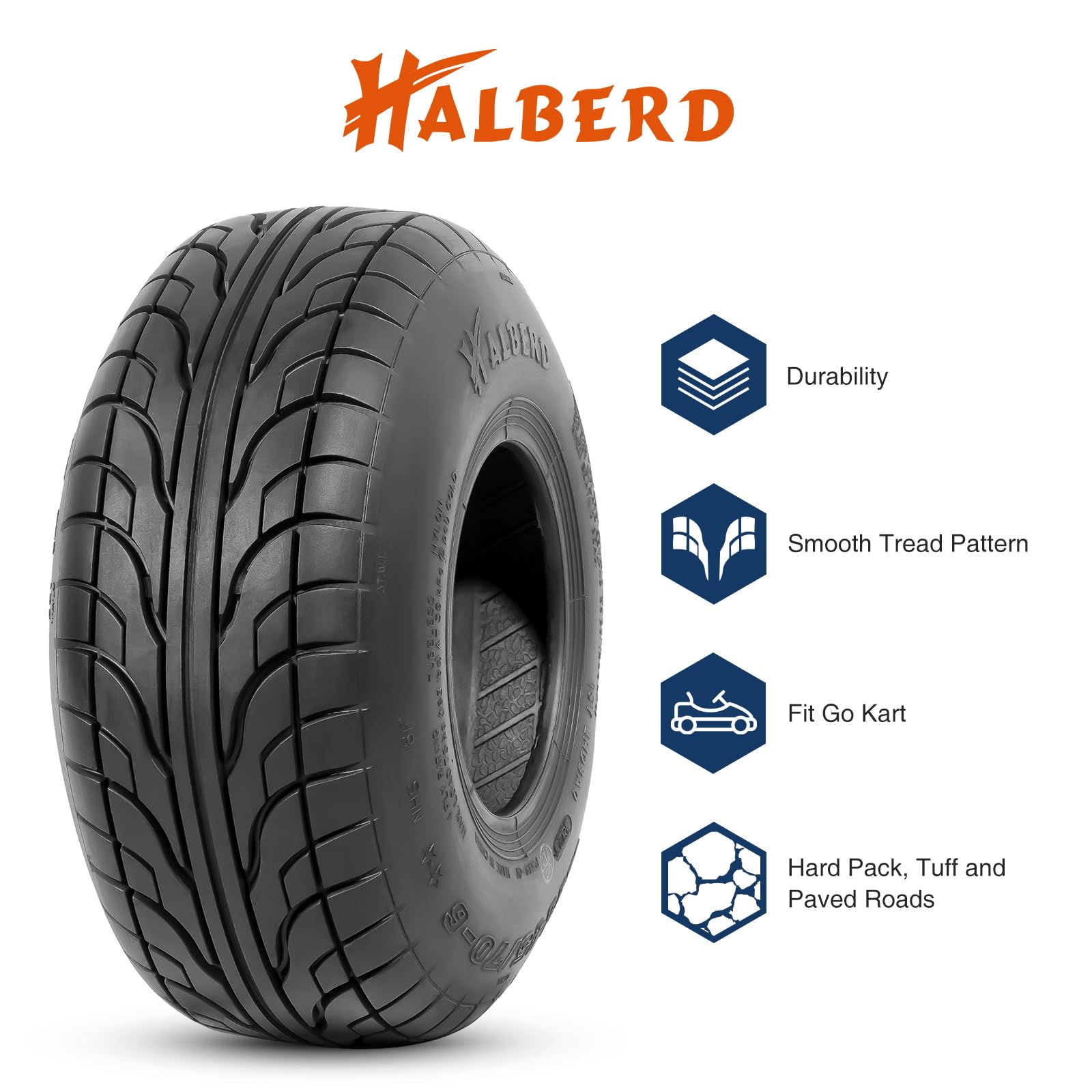 HALBERD tubeless-design image shows easy maintenance and puncture resistance.