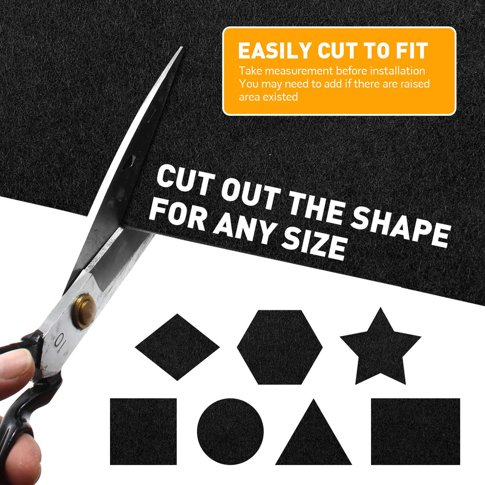 Halero 78x90 underfelt carpet easy to cut to fit your space.