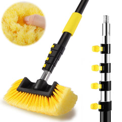 Hammrit car wash brush with extendable pole reaching high spots safely