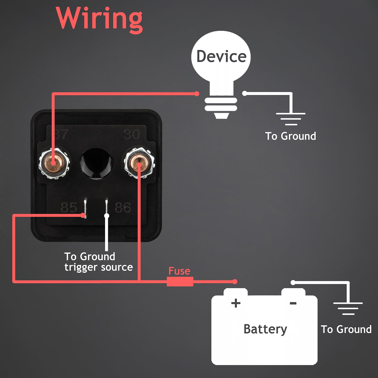 Hamolar 200A coil label on relay for high-current applications.