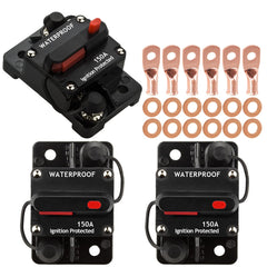 Hamolar 150A resettable fuse breaker for car audio protecting amplifier from overload