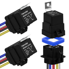 Hamolar relay kit front view showing rugged waterproof housing for automotive use.
