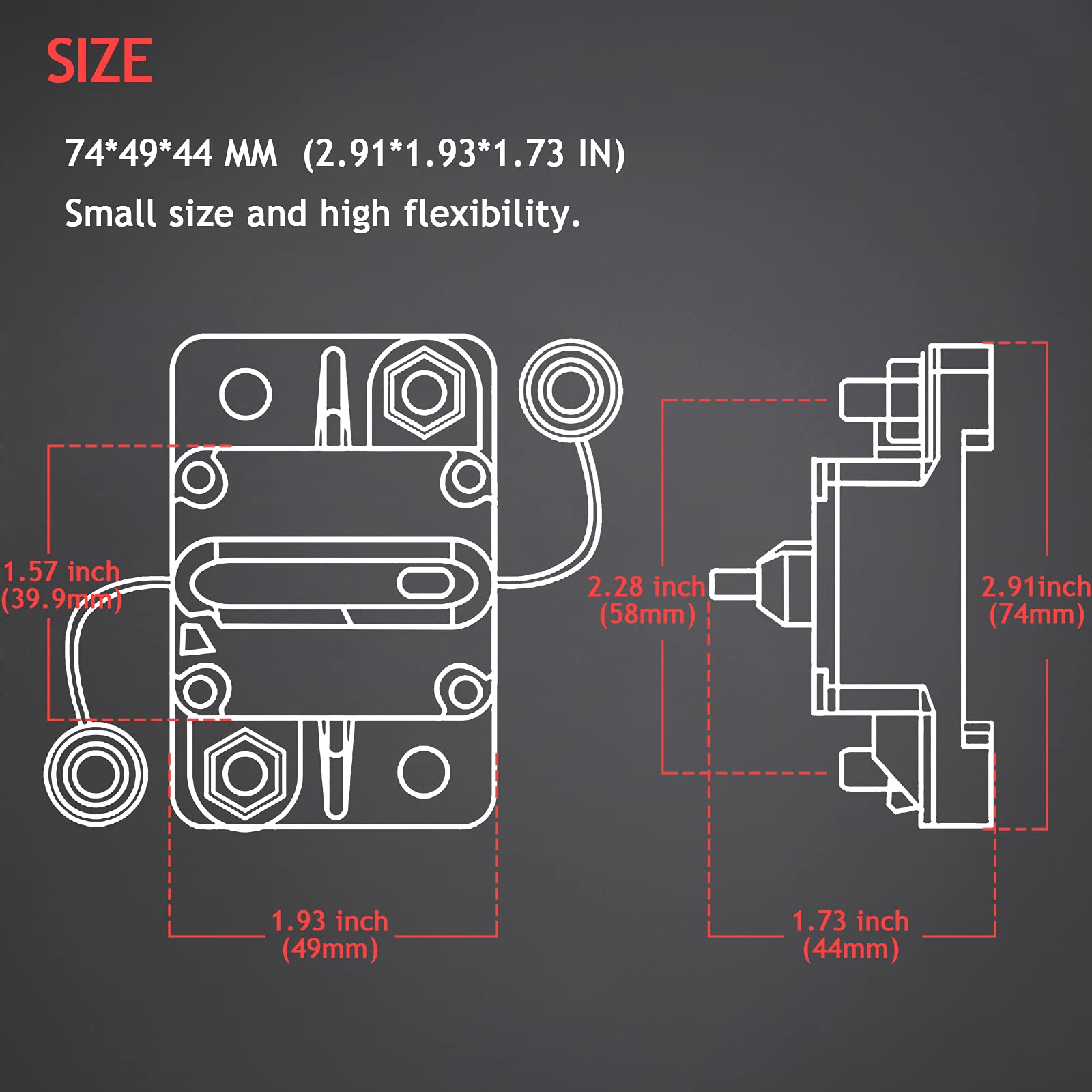 Hamolar device with included wire lugs and copper washers for secure installation