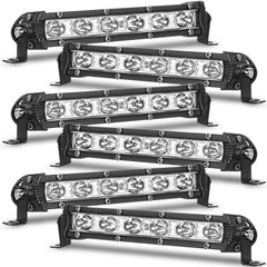 Hanaive six-pack 7-inch LED bar pods front view for improved night visibility.