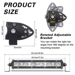 Hanaive six-pack 7-inch LED bars with side brackets for easy truck installation.