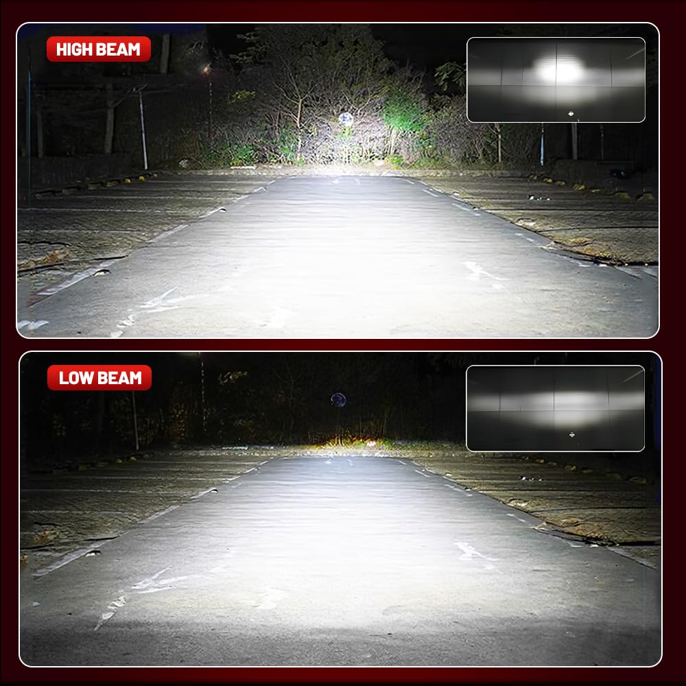 HANBKC amber turn signals paired with white halo enhance signaling.