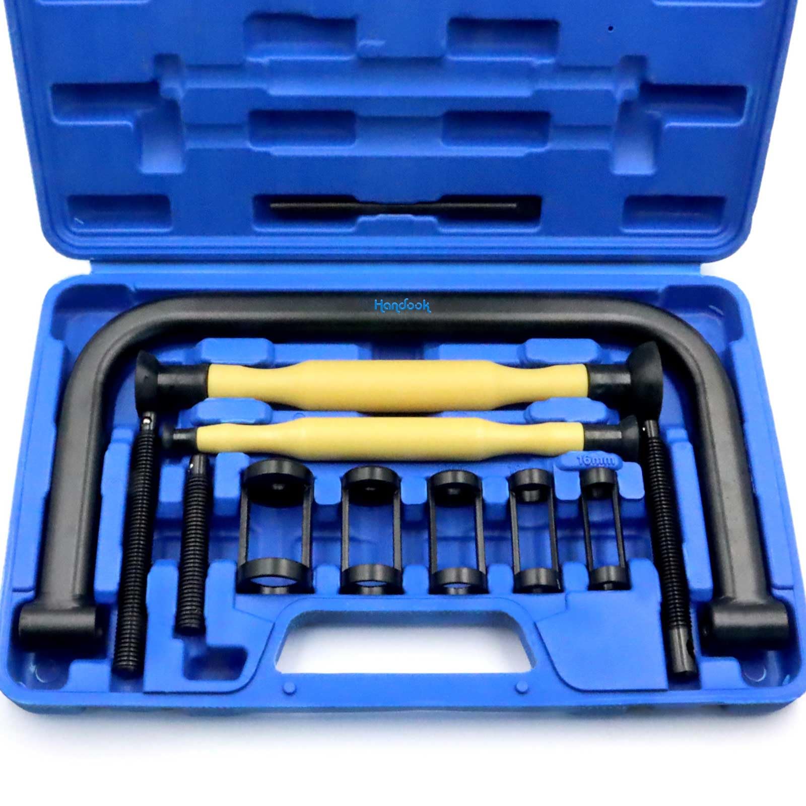 Handook valve spring compressor with C-Clamp Jaw for durable valve maintenance