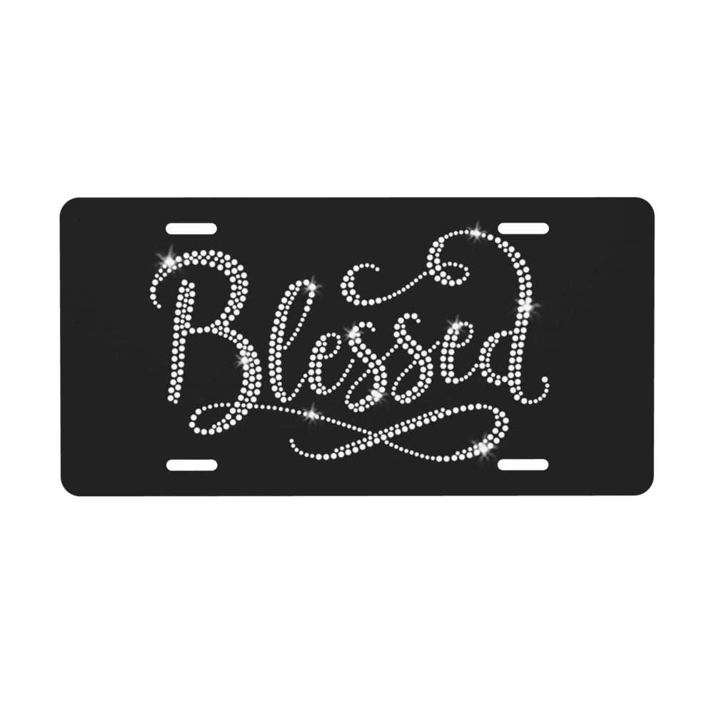 HANGWWZQ Blessed Front License Plate with bold design for vehicle style