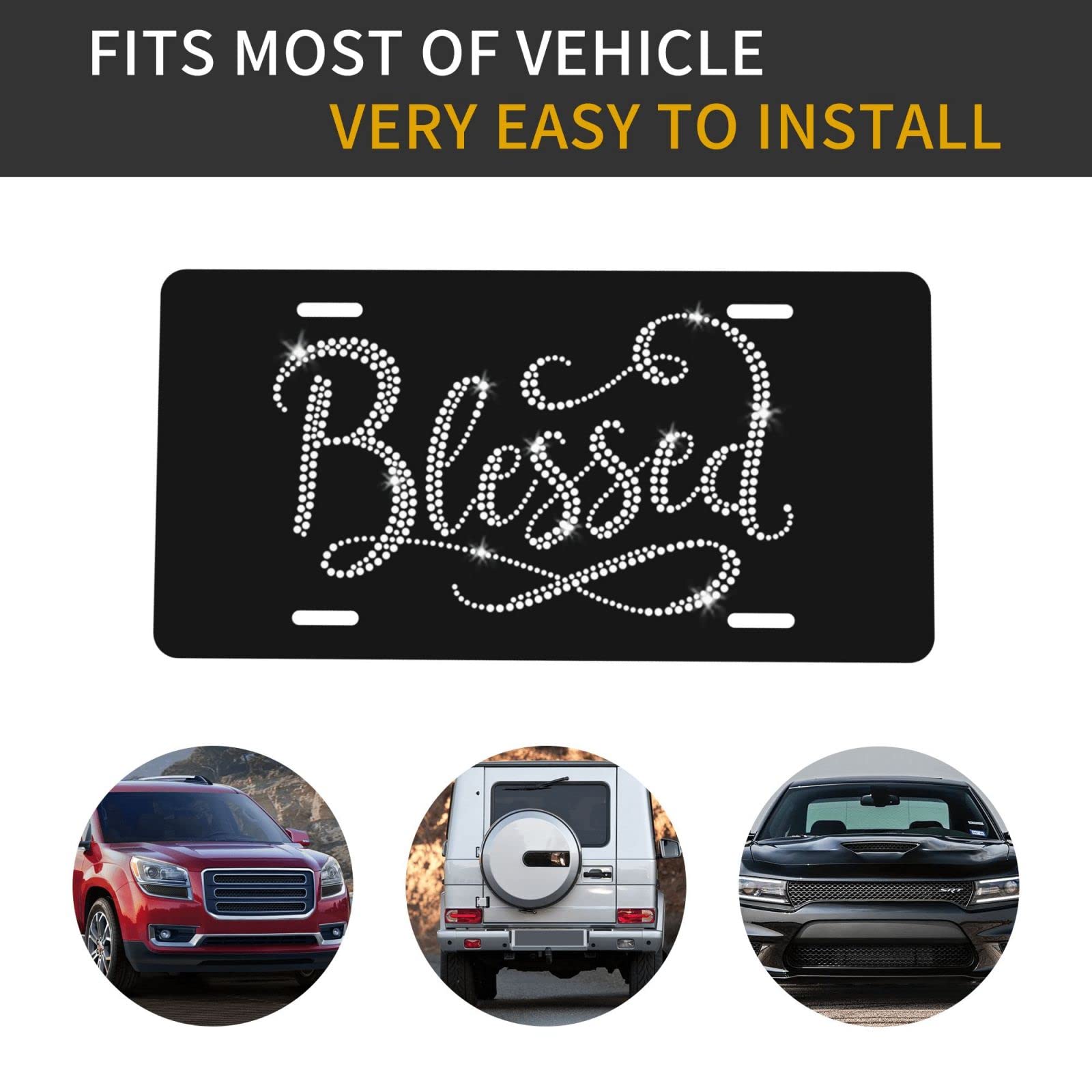 HANGWWZQ standard 6x12 inch plate fits most vehicles easily