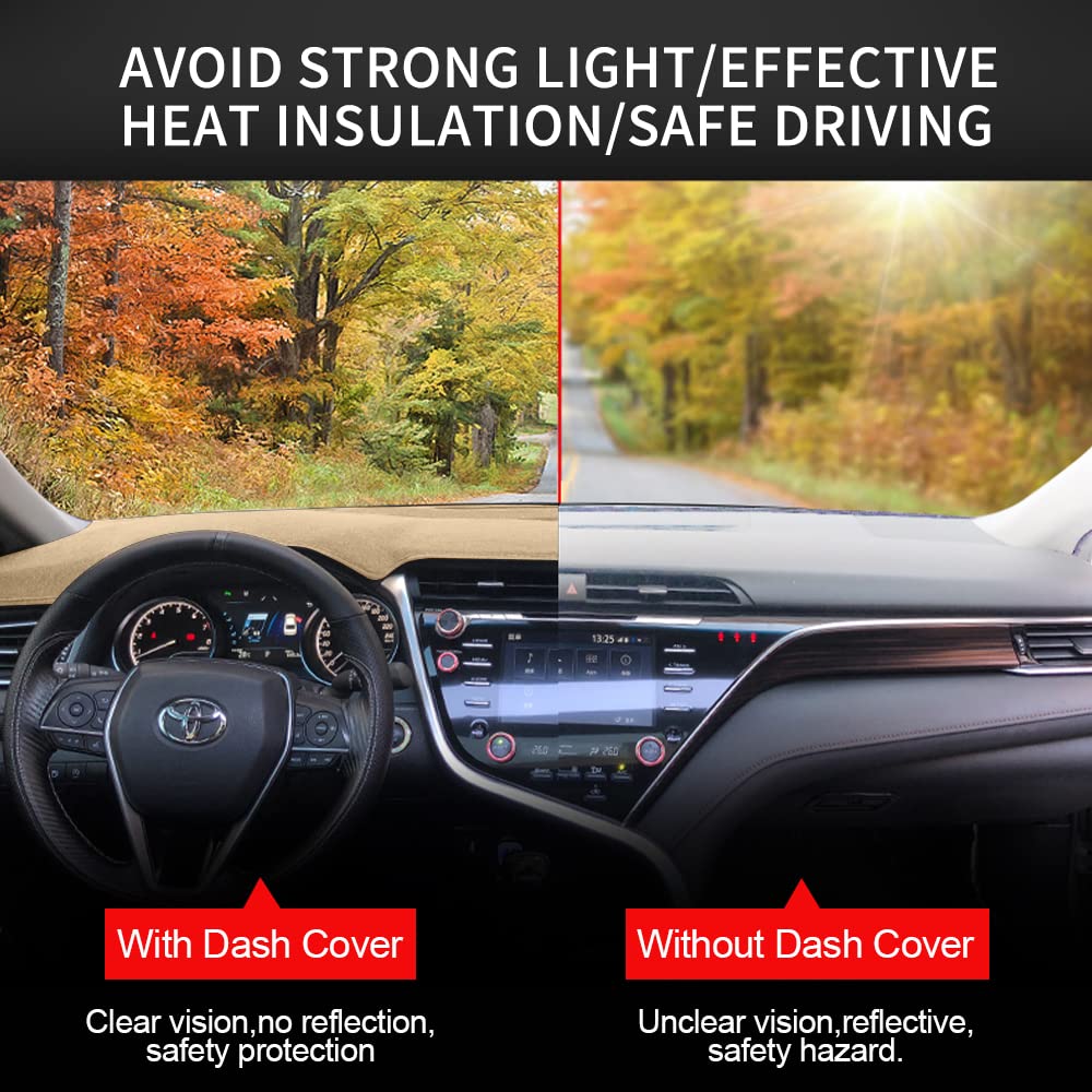 HanLanKa Yukon dash mat guards against spills and dust, keeping interior cleaner.