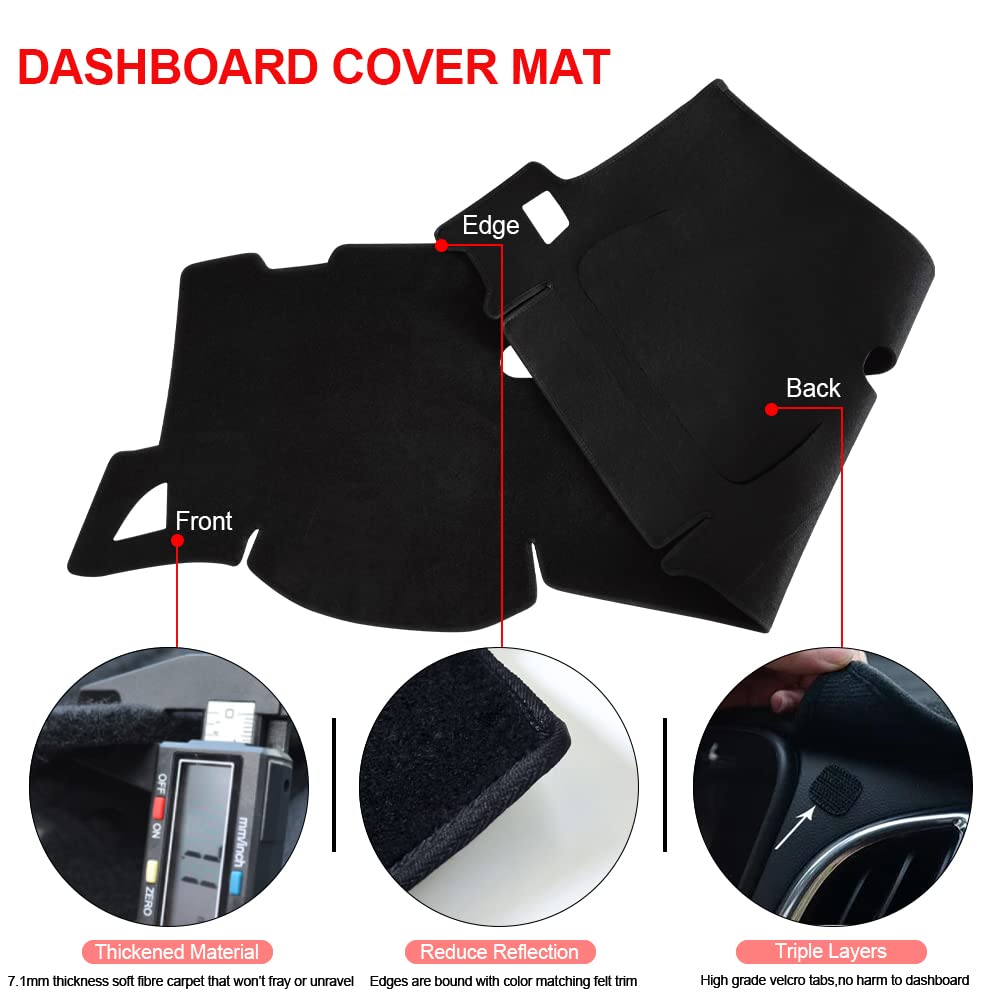 HanLanKa dash cover reduces sun glare for safer, clearer driving experiences.