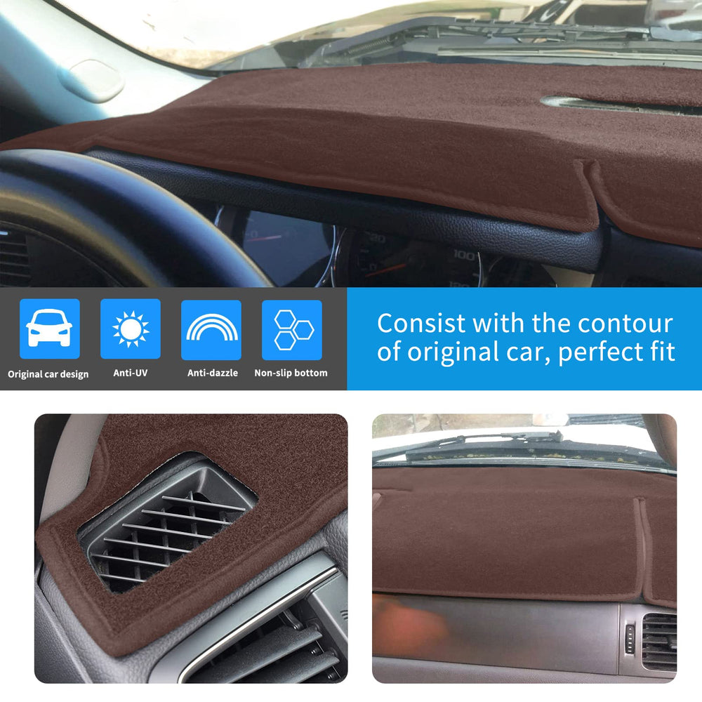 HanLanKa dashboard cover with Velcro tabs for quick installation