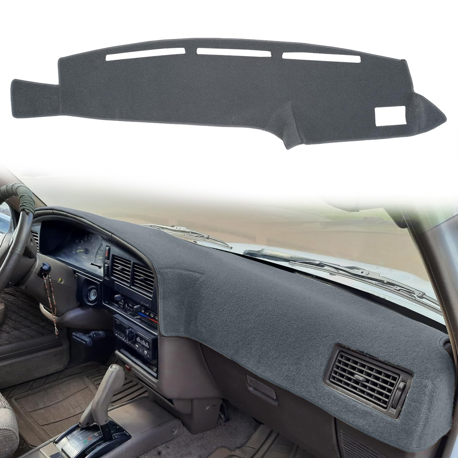 HanLanKa dashboard cover for Toyota 4Runner 89-95 provides precise fit and vent clearance.