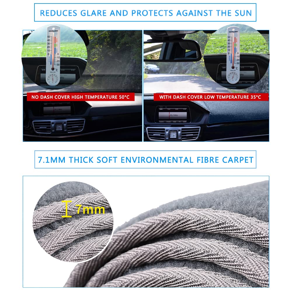 HanLanKa dashboard cover for Toyota 4Runner 89-95 highlights vent access and sensor space.