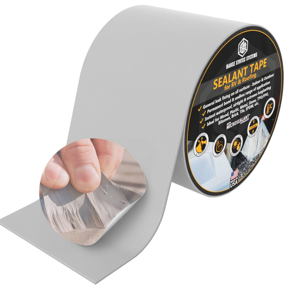 Hanse Syntec Systems HSS Sealant Tape rolled on roof shows durable adhesion in use