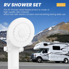 Hansengroyi outdoor shower kit with hose supports water-saving on-the-go.