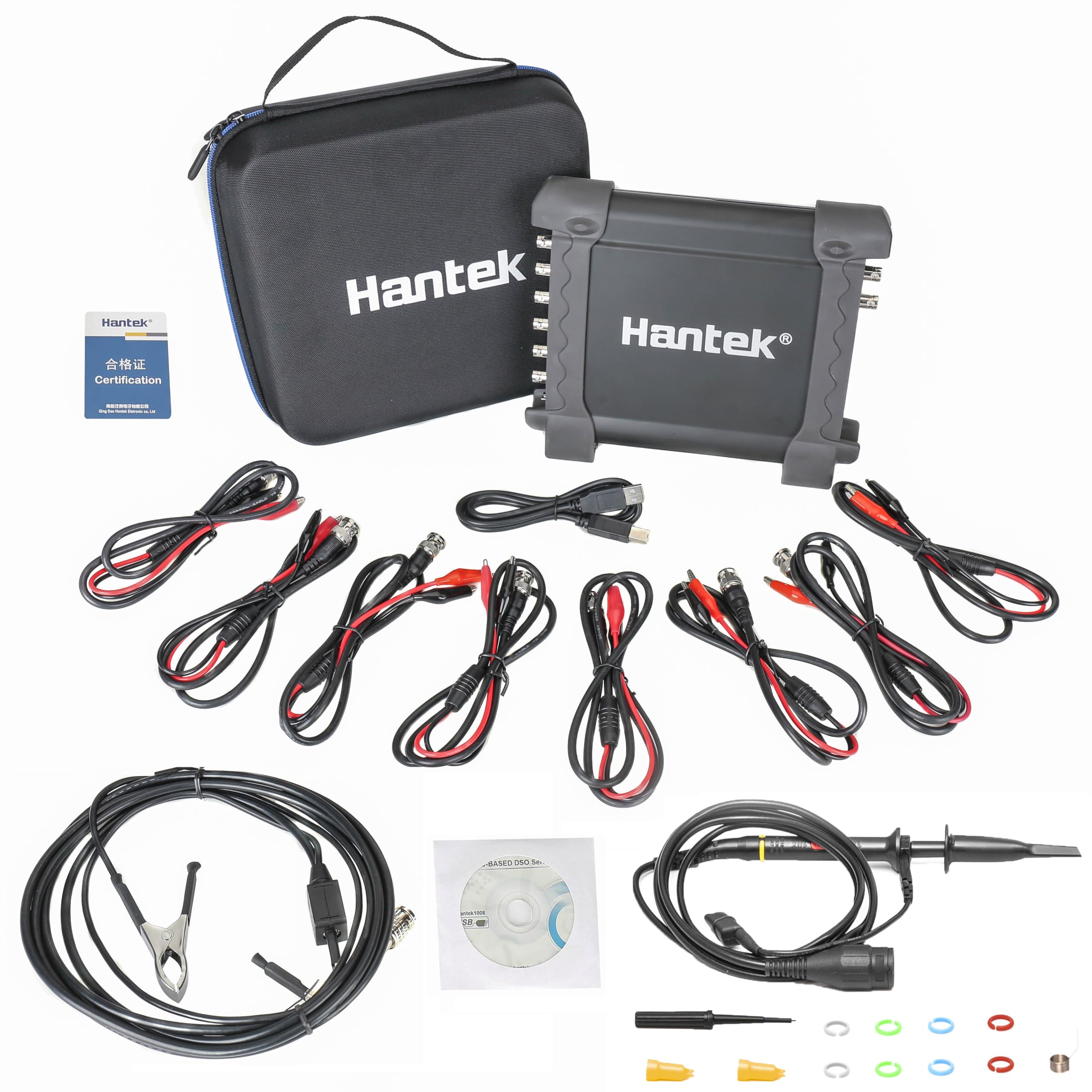 Hantek 1008C oscilloscope front view for automotive diagnostics