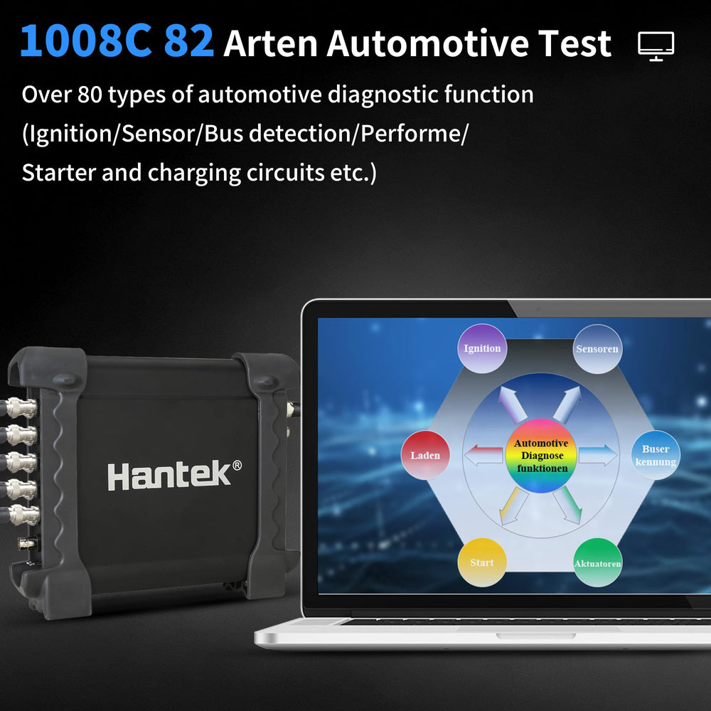 Hantek automotive diagnostic functions enable structured checks across ignition and sensors.