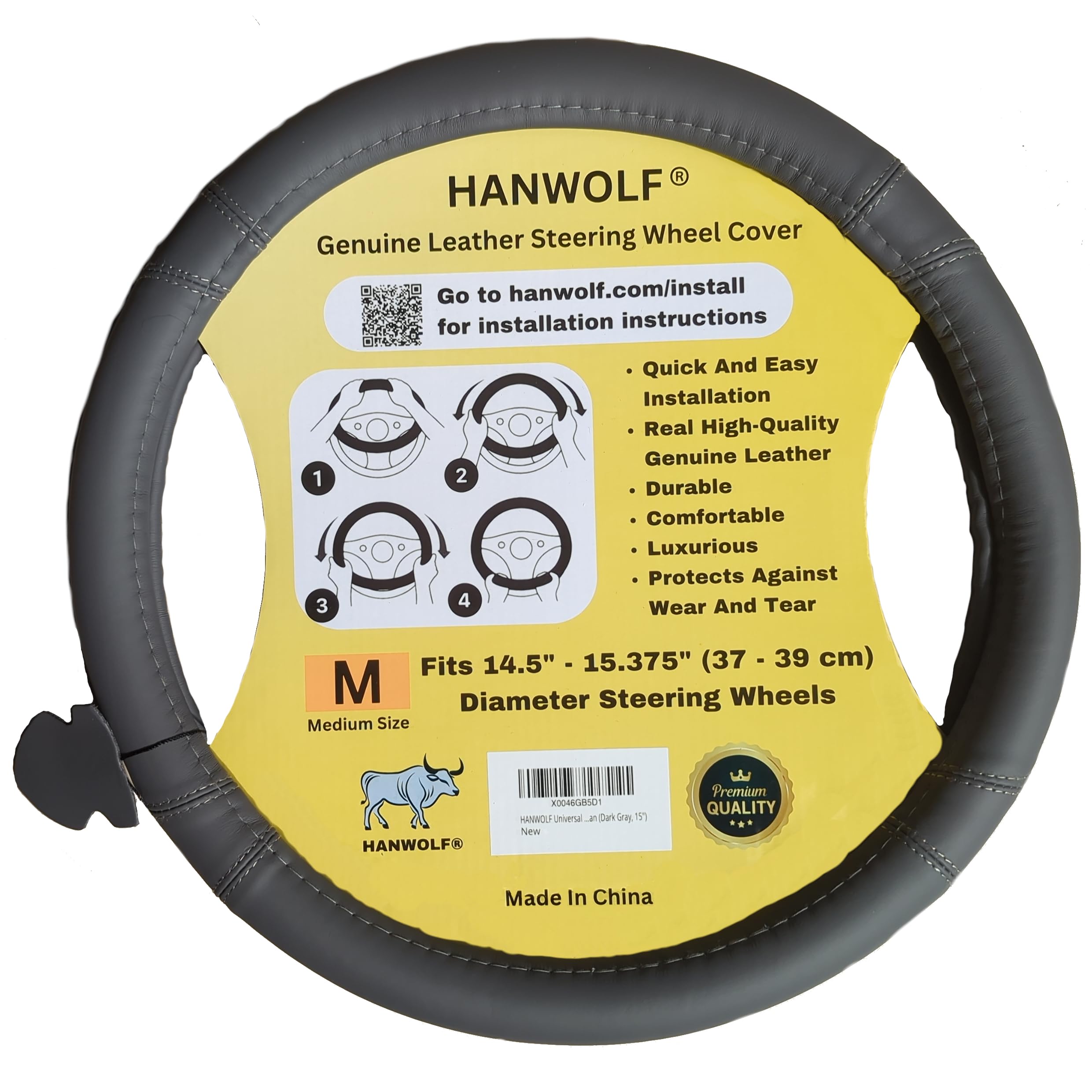 HANWOLF steering cover protects the original wheel from sun and wear