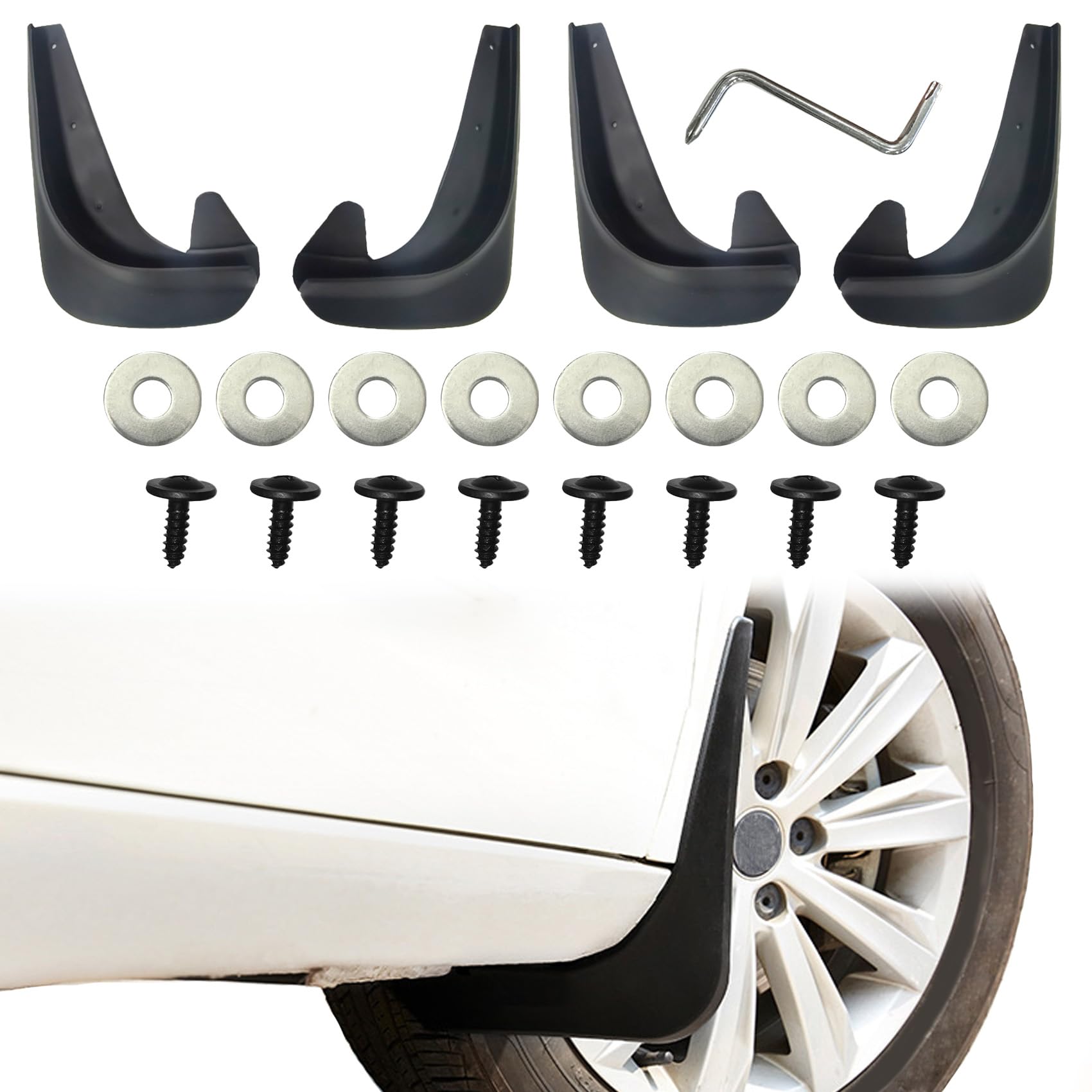 HAOBO mud flaps front view protects wheel wells from dirt