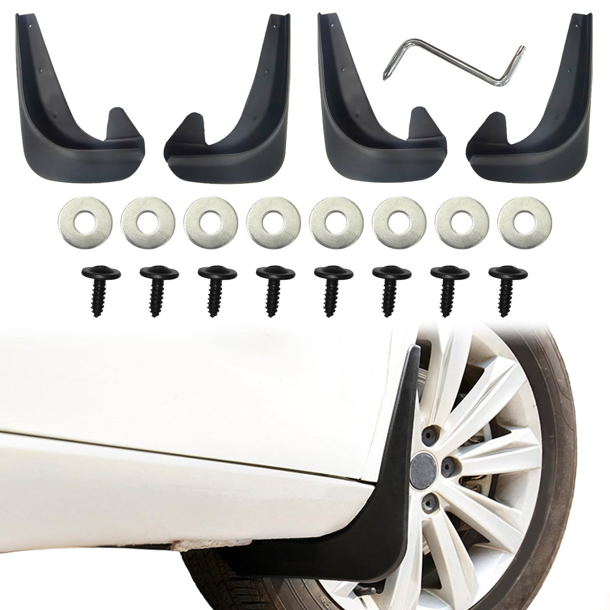 HAOBO mud flaps front view protects wheel wells from dirt