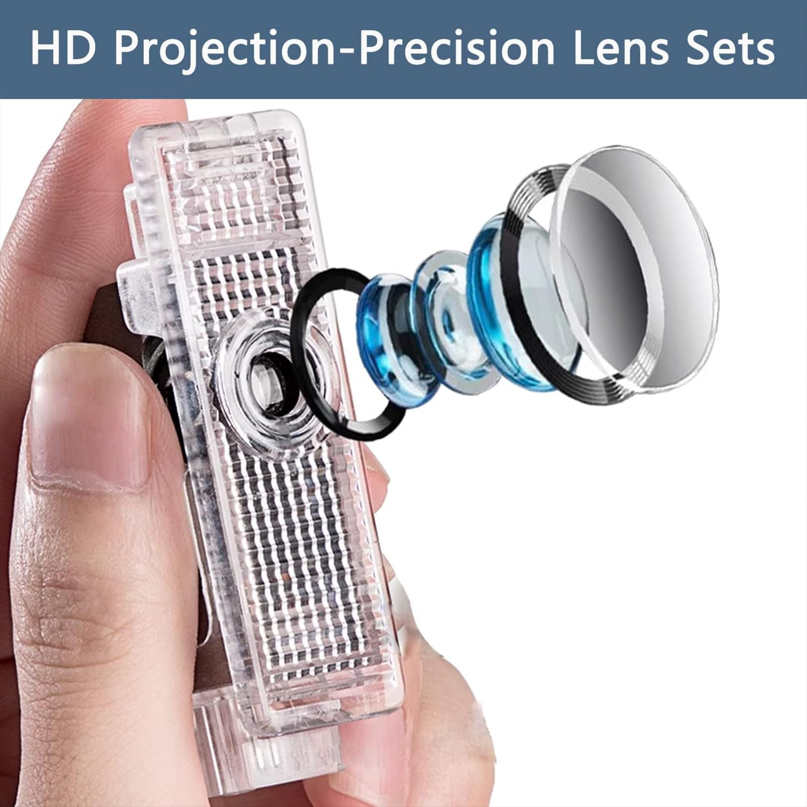 HAOGI non-fading quartz glass lens delivers clear projections with reduced distortion.
