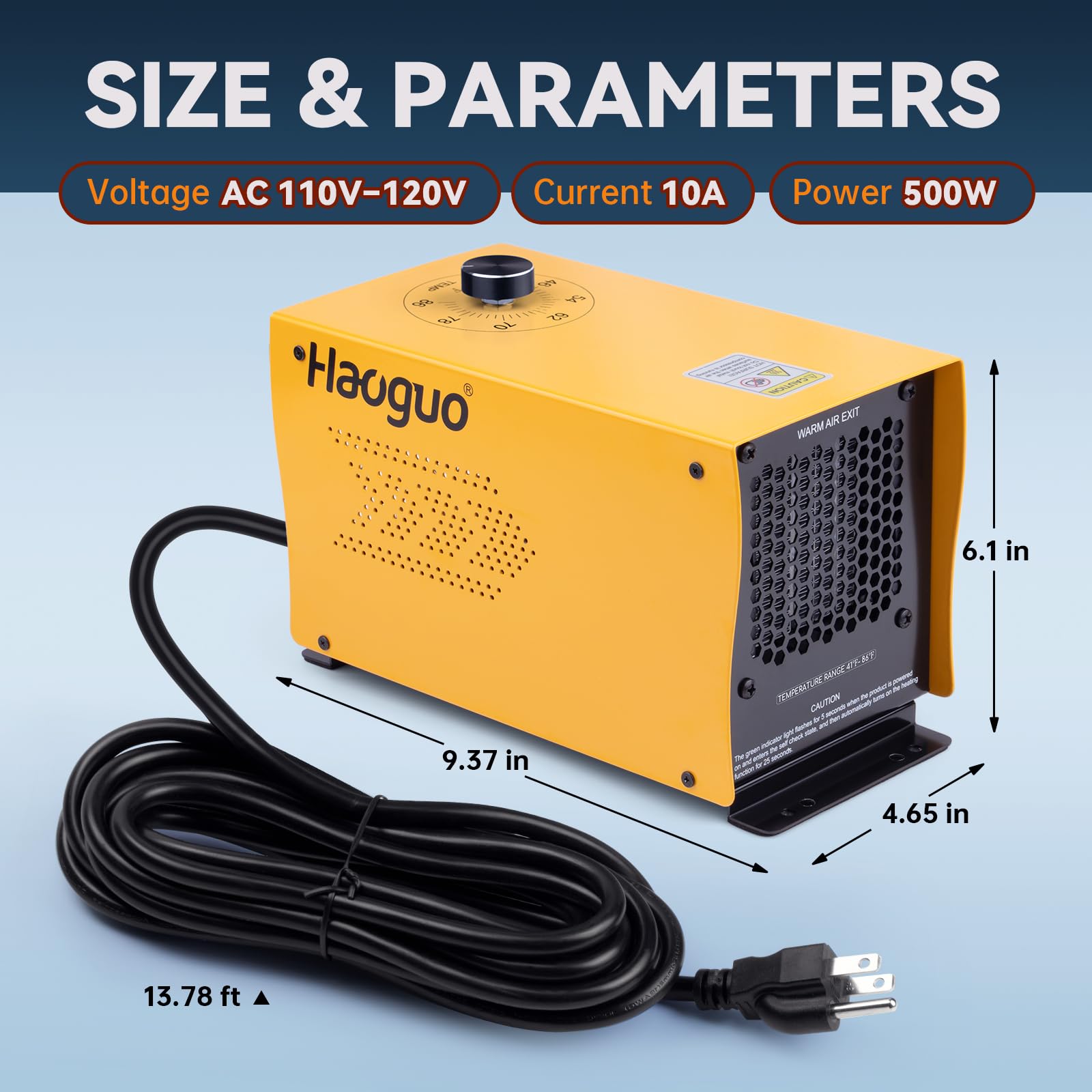 Haoguo engine-compartment use keeps critical systems warm.