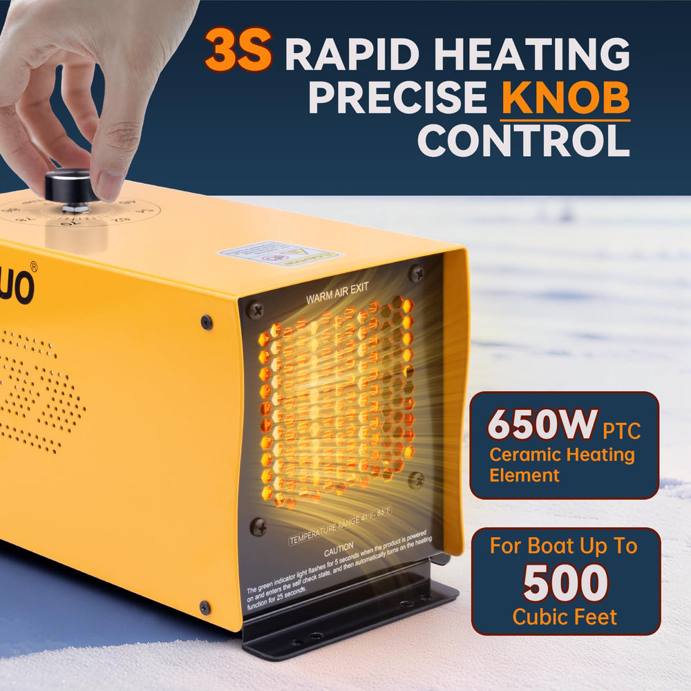 Compact Haoguo bilge heater design fits tight spaces and delivers frost protection