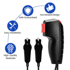 Haoguo remote starter switch side view showing slim profile for under-hood access.