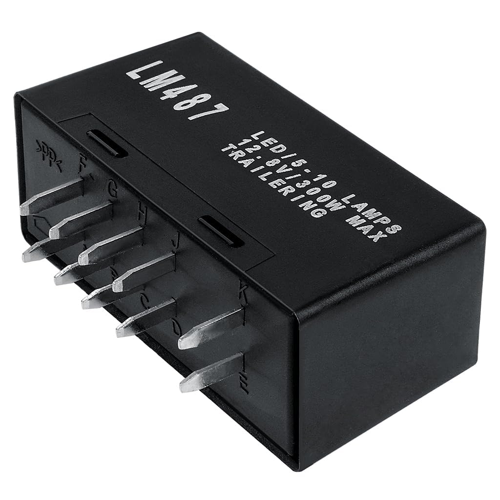 Haokixin LM487 LED flasher relay front view for GM trucks improves turn signal reliability