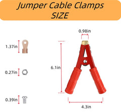 Haokixin red and black terminal clips highlight quick polarity identification for safe setup.