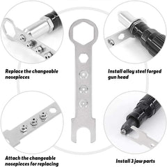 Haokixin rivet gun uses alloy steel and aluminum shell for durability.
