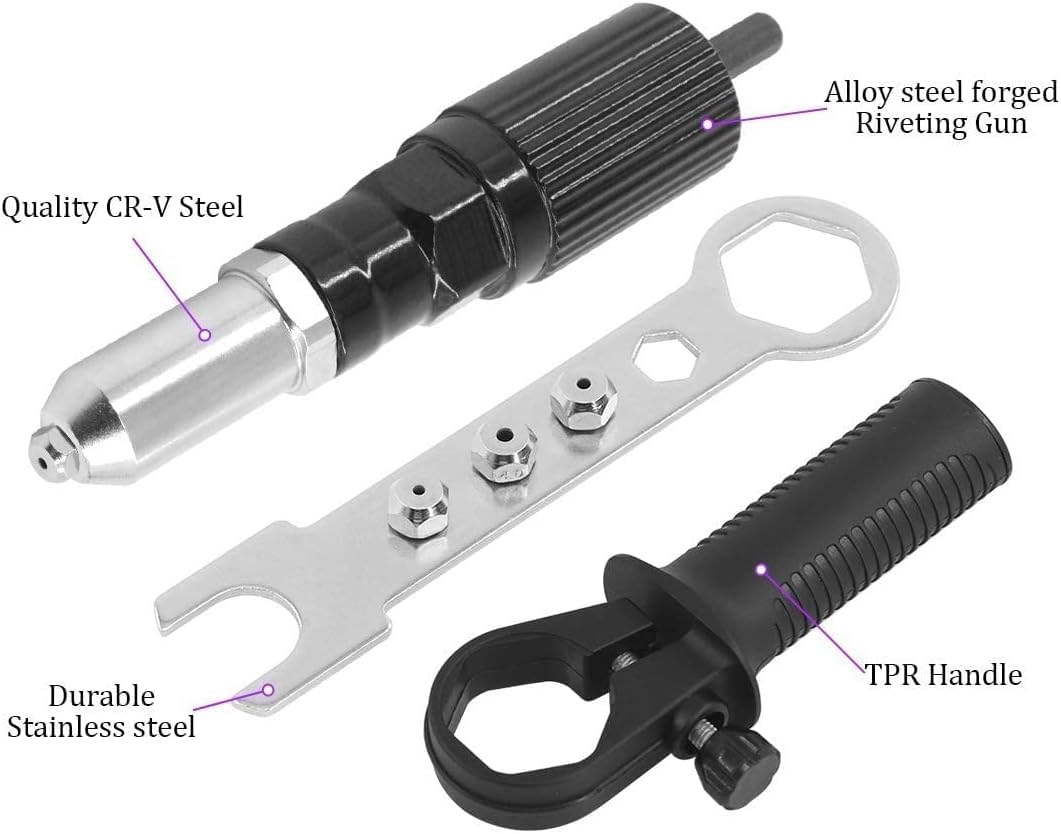 Haokixin rivet gun in use during a quick assembly.
