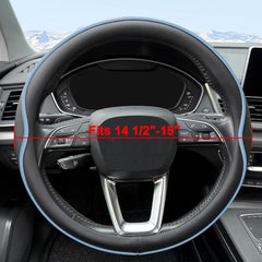 HAOTULE leather cover in black blue enhances interior style while improving comfort.