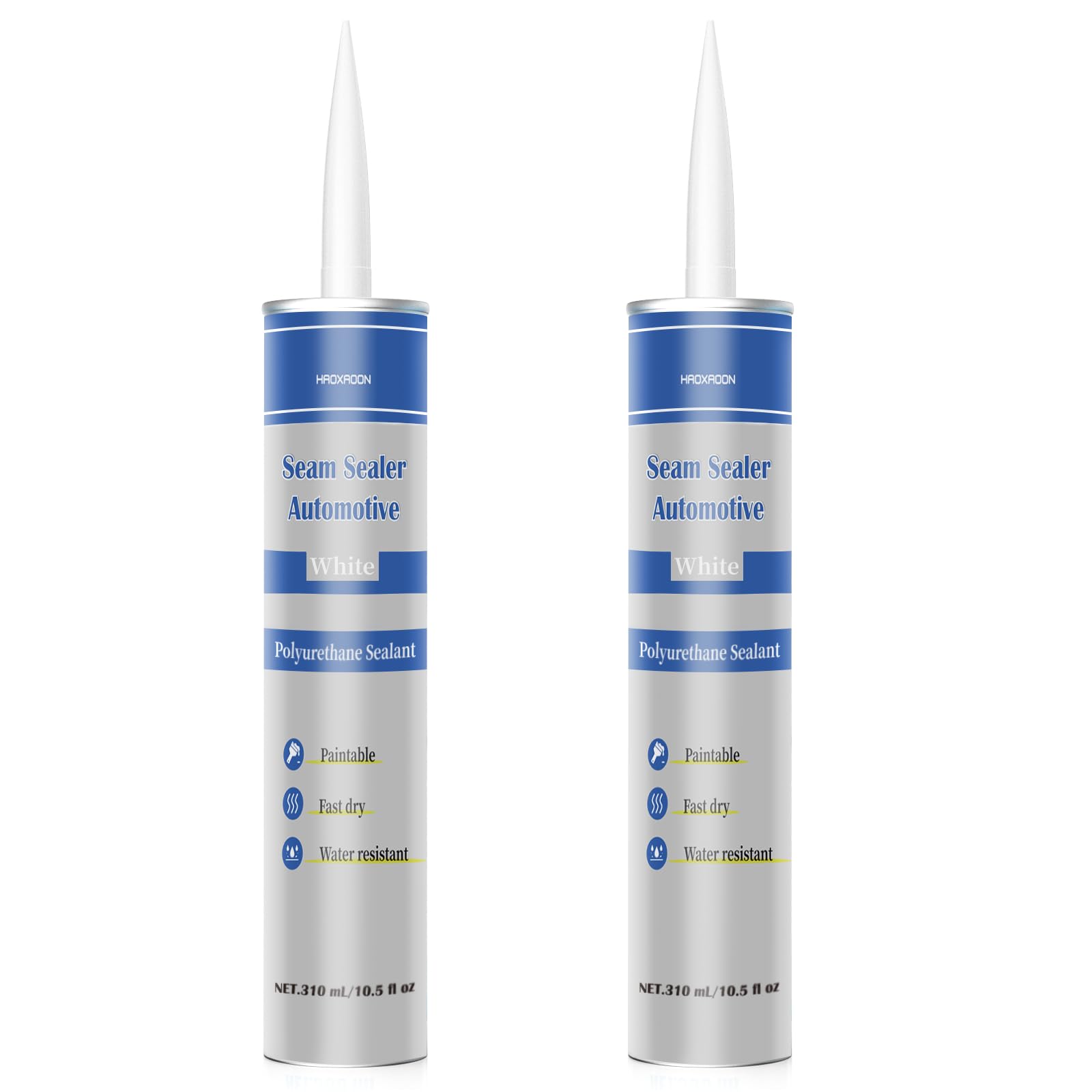 HAOXAOON seam sealer 2-pack bottle white for durable automotive sealing.