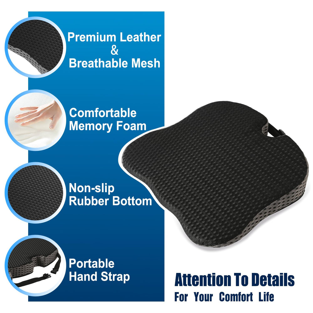 Hapiclody cushion stays secure with non-slip bottom and straps.