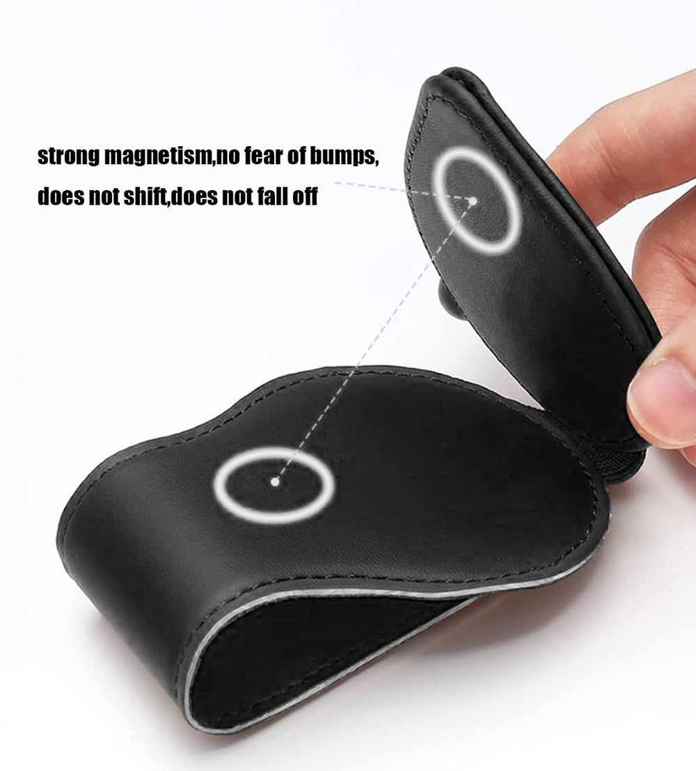 HAPIZWLU car visor clip offers quick one-handed access to sunglasses.