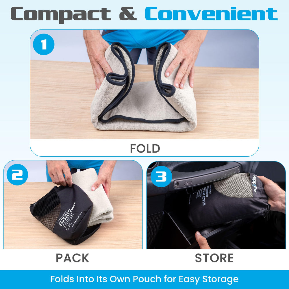 HAPPEGEAR Happeseat design is compatible with airbags for safe coverage.