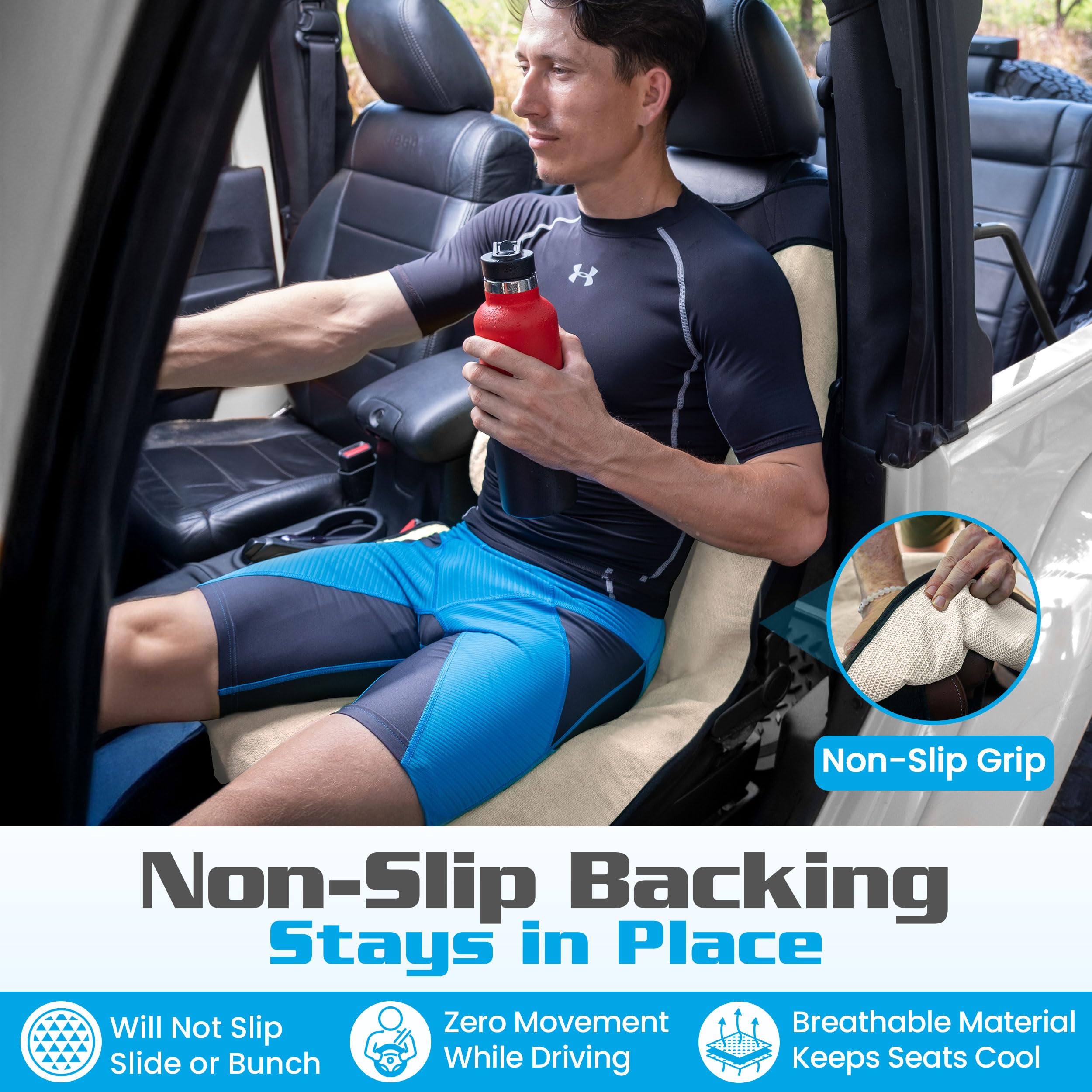 HAPPEGEAR Happeseat universal fit works with bucket seats and back seats.