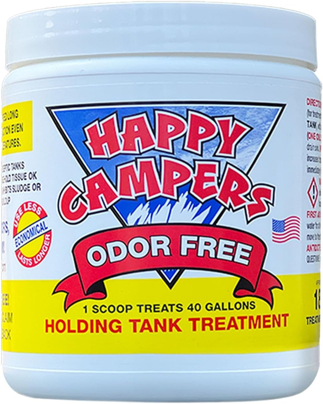 Happy Campers RV Toilet Treatment eliminates odors in holding tanks for a fresher campsite.