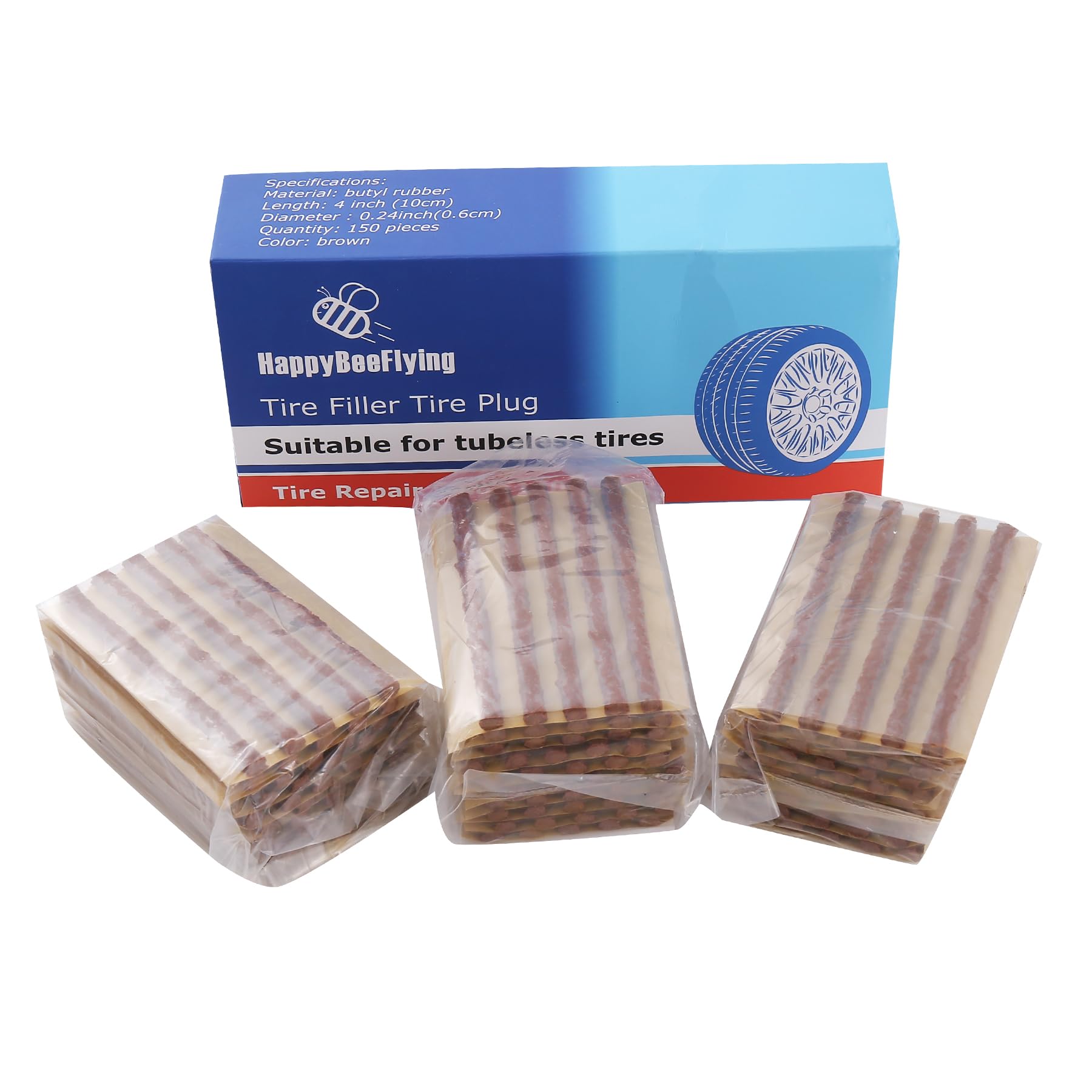 HappyBeeFlying tire plugs glue-optional step can improve sealing.