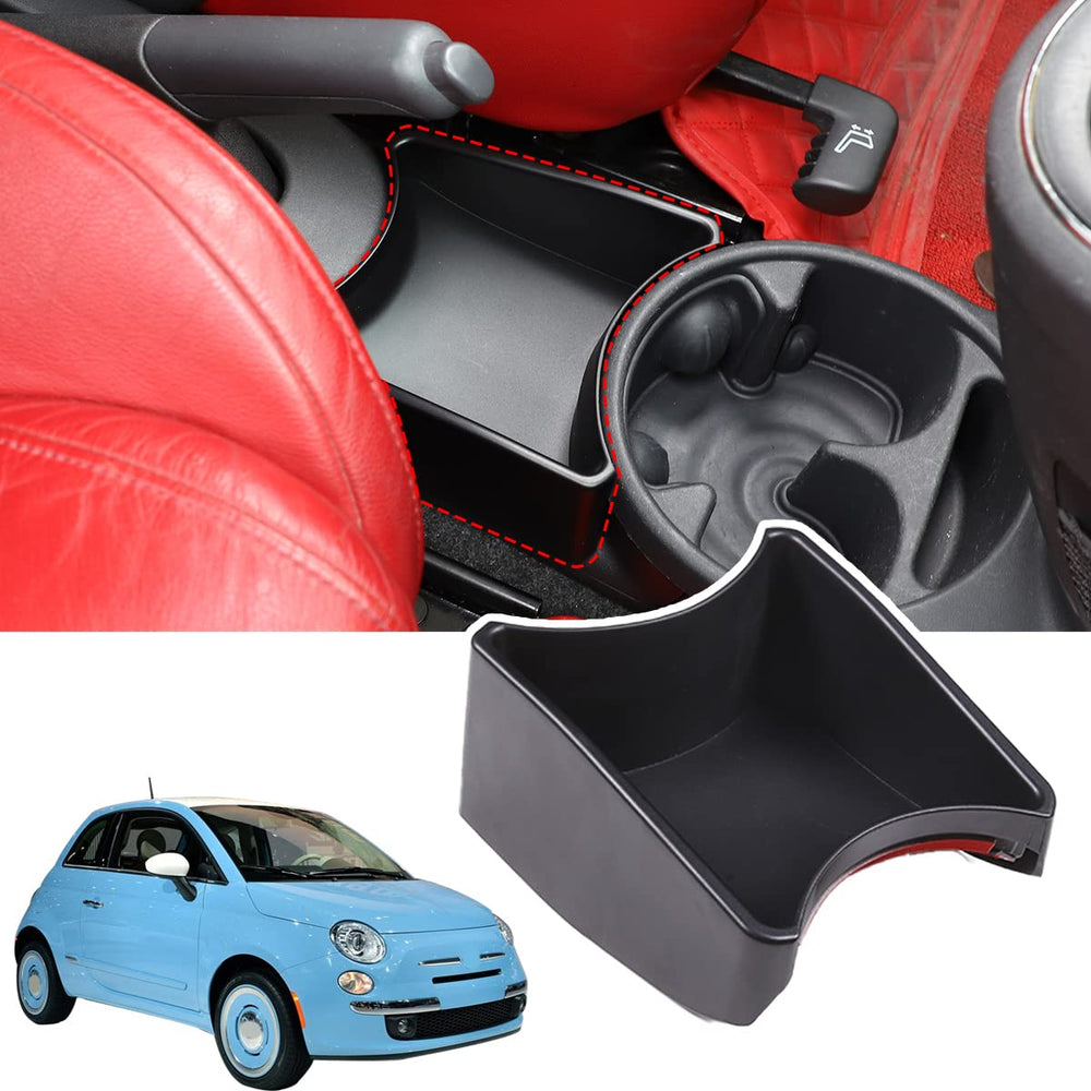 HAPPYHORSE Fiats500 console tray front view keeps small items neatly accessible.