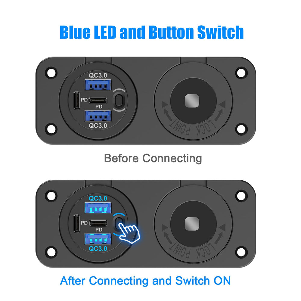 Hapytrip push-button power switch reduces battery drain when idle