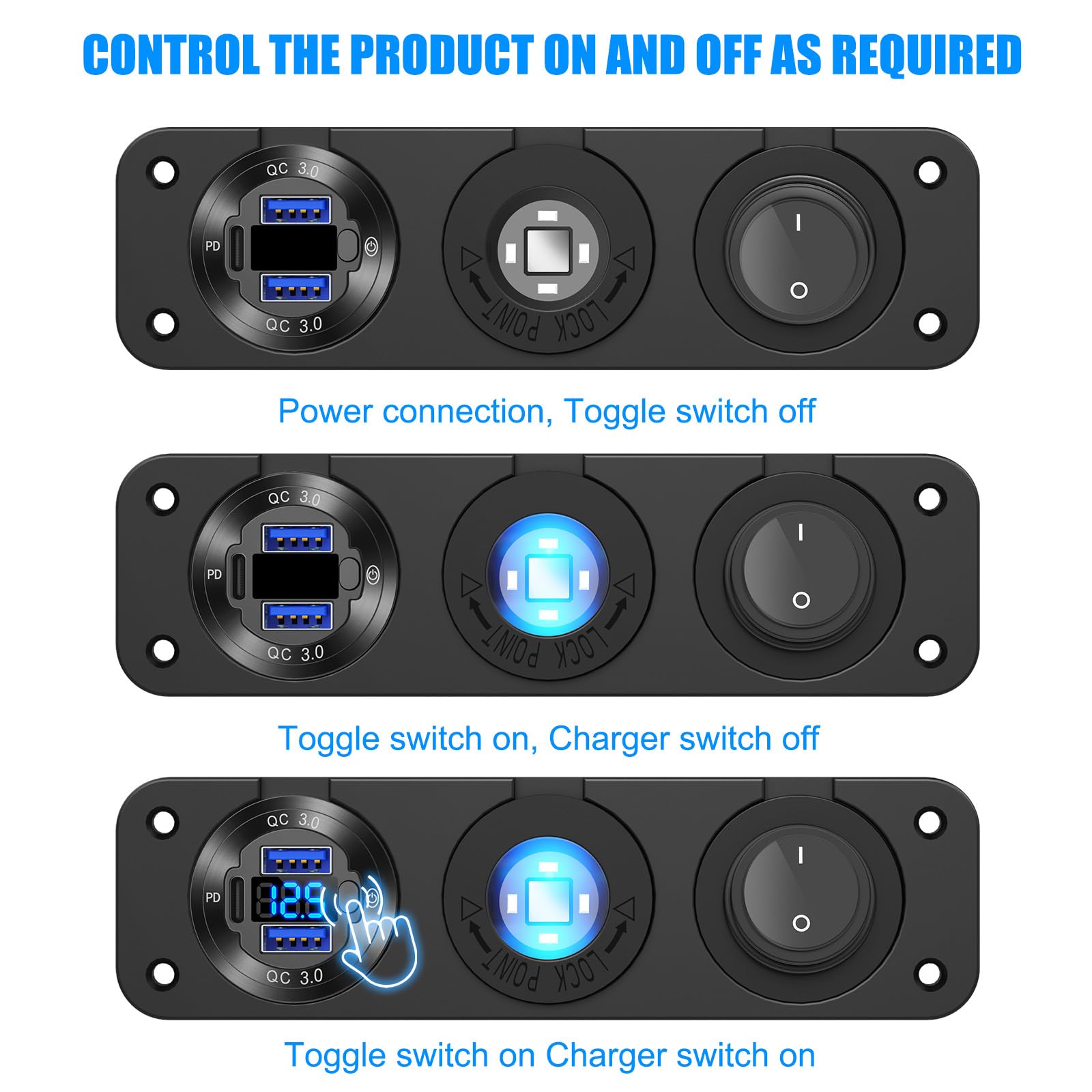 Hapytrip waterproof rocker switch protects power for rugged conditions