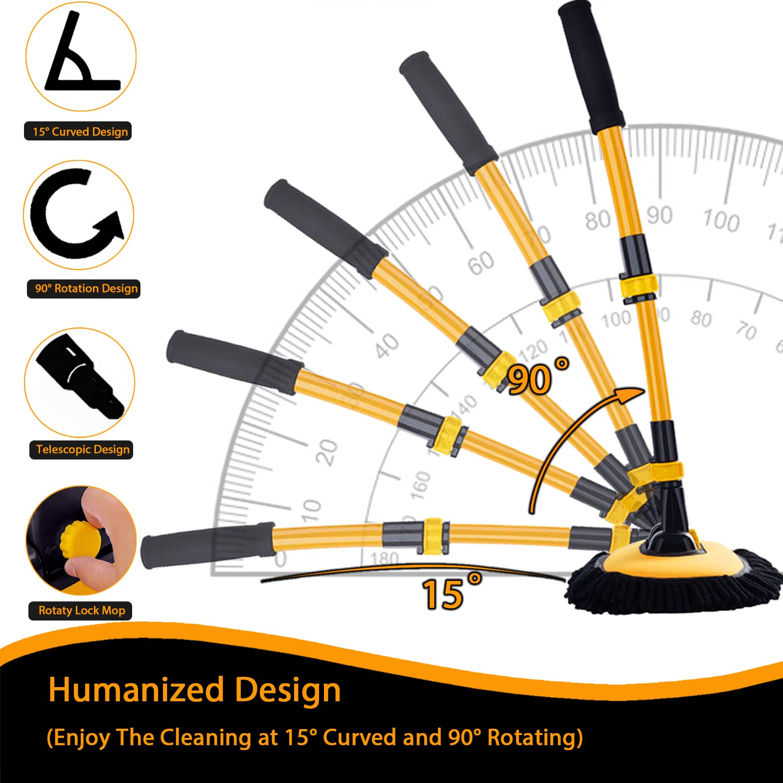 Harazaqa 90-degree rotating design helps cleaning in tight spots