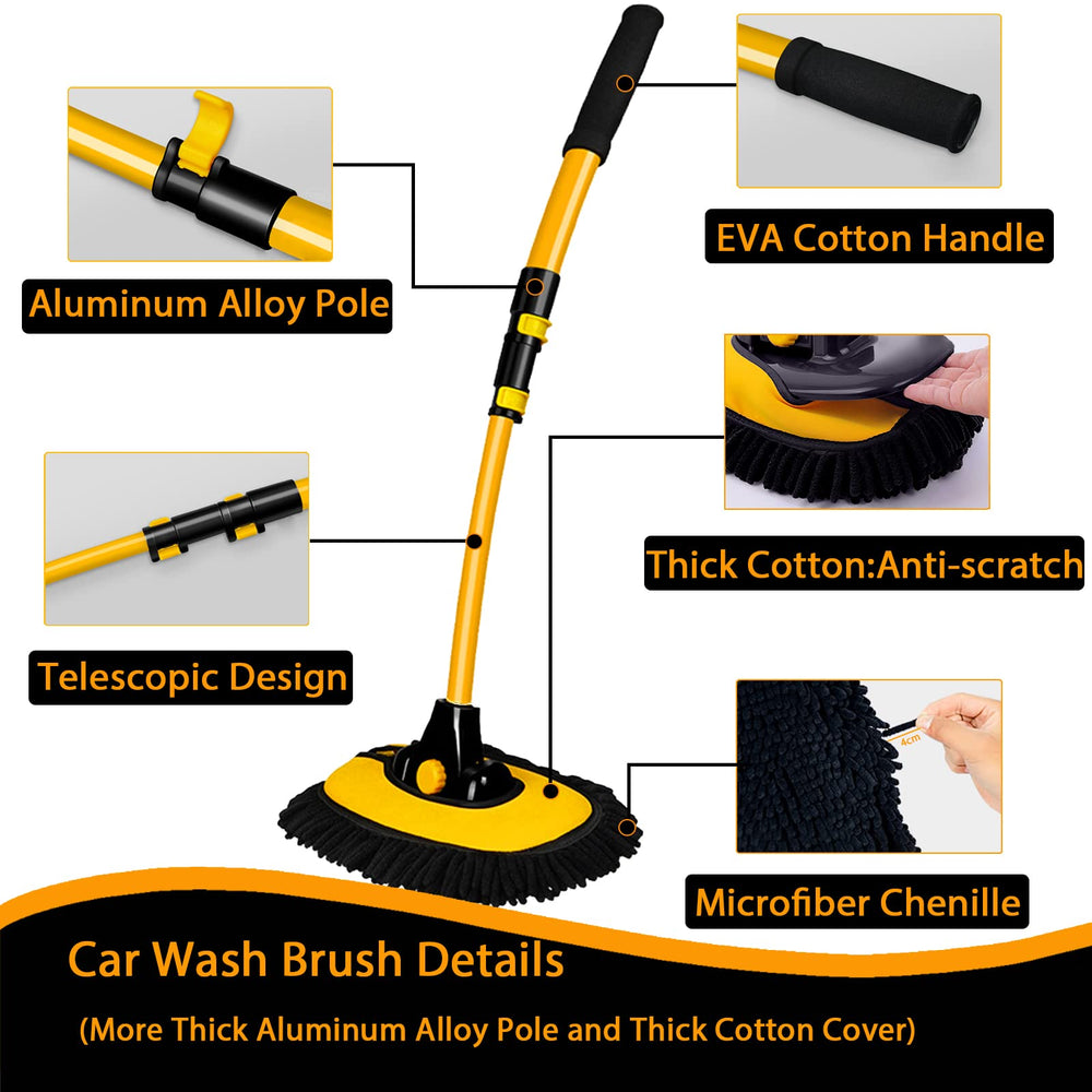 Harazaqa soft chenille bristles protect paint during washing