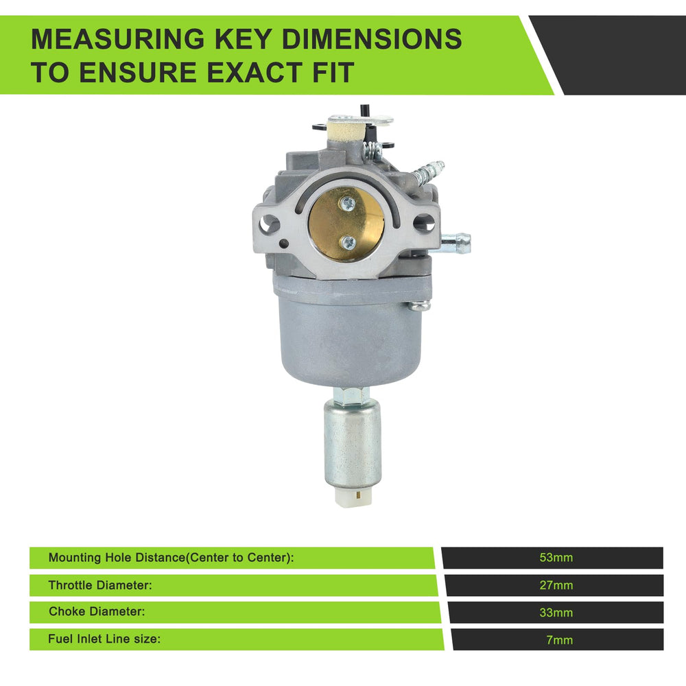 Harbot carburetor dimensions 53mm center mounting reference.