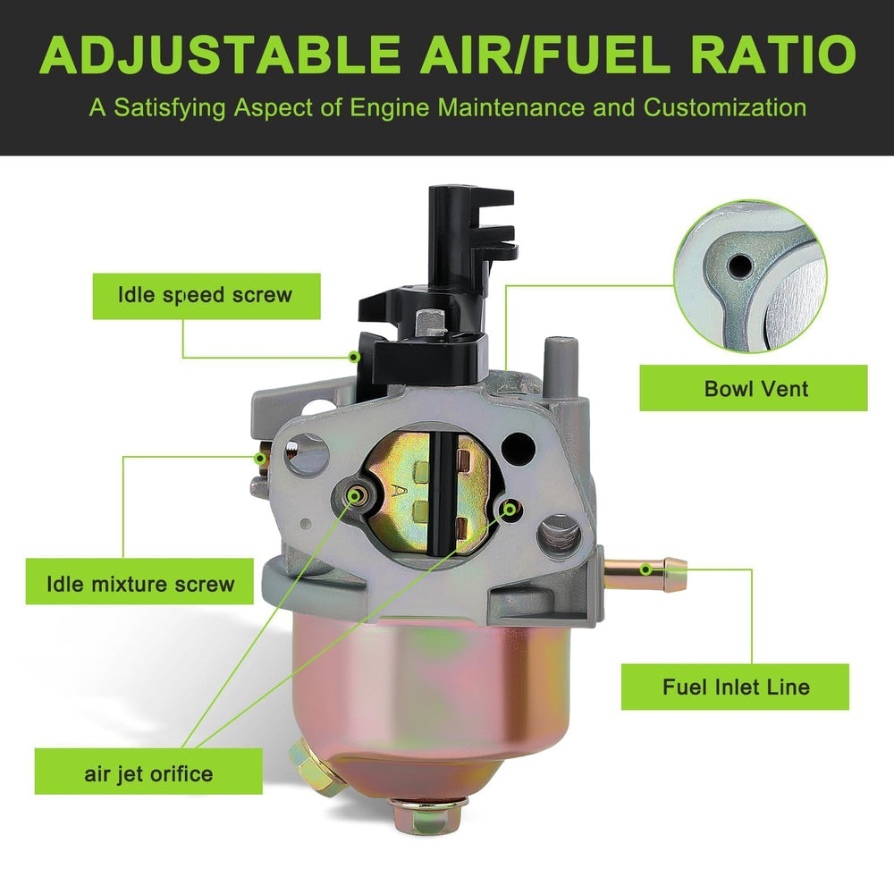 Harbot carburetor package shows included gaskets and fuel line